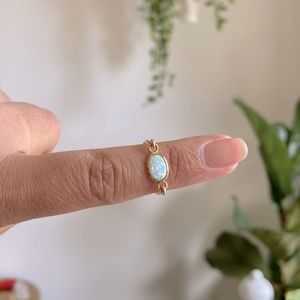 Gold plated opal ring